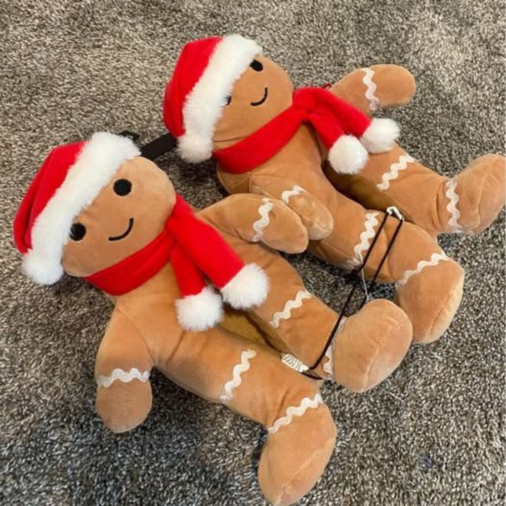 Brand New Christmas Slippers Gingerbread Man Toddler Slippers Size 9-10 Kids